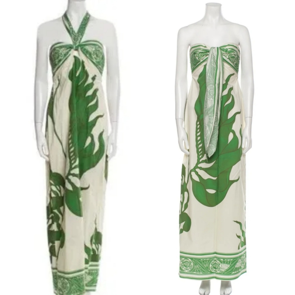 Johanna Ortiz NWT Seagrass ankle length strapless maxi dress